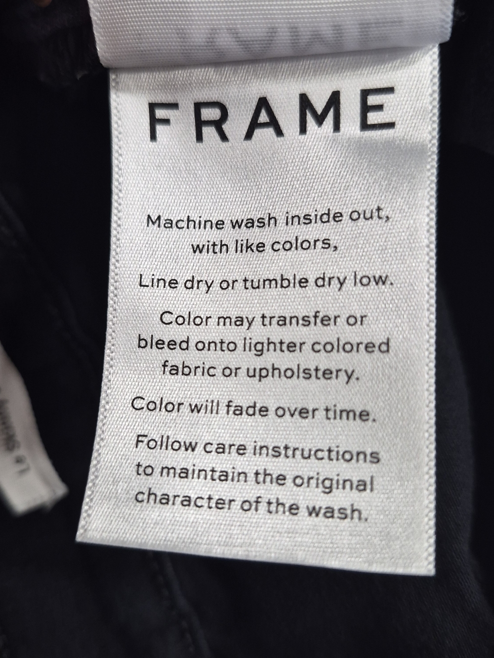 ​FRAME Jeans Women's 27 Black Film Noir Ruffle Flare Hem Bell Bottom Western - Picture 14 of 15